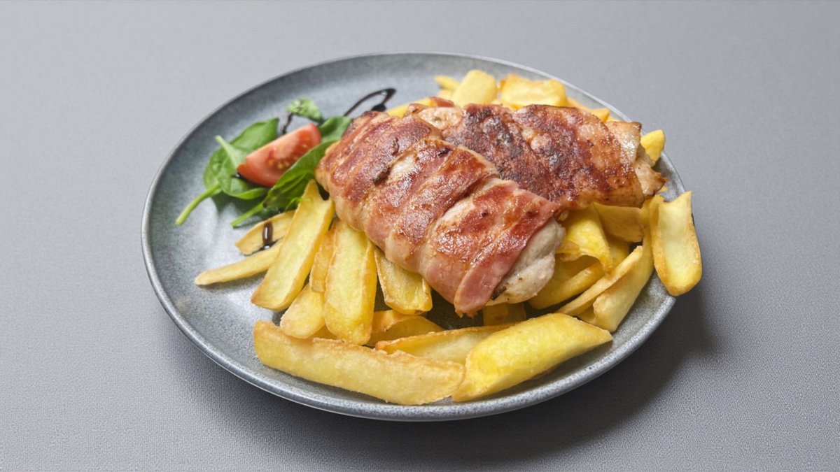 Baconbetekert csirkemell